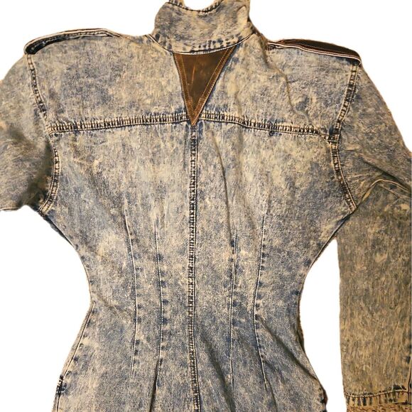 Reboundi Vintage Women’s Dress Leather and Denim Made in USA, Size 3/4 - Picture 10 of 10